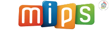 Colorful MIPS logo with red, orange, blue, and green blocks on a dark background.